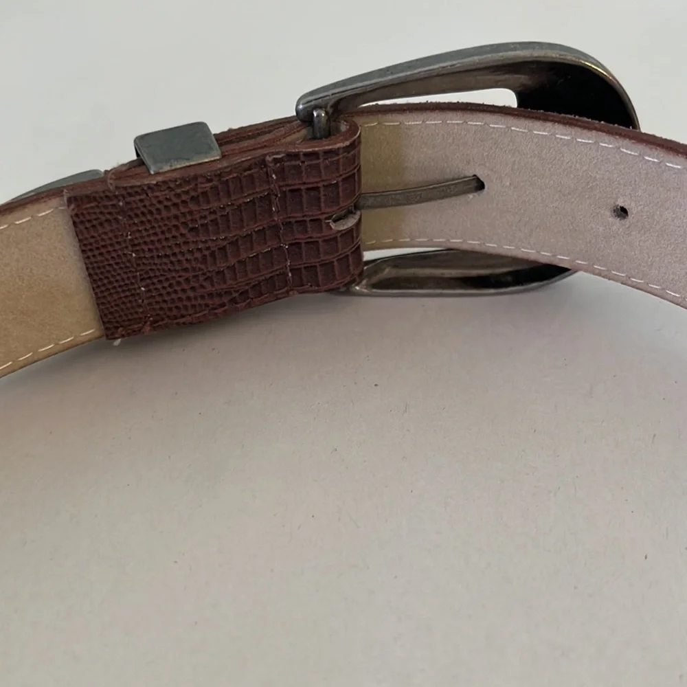 Western Belt Sz 10 Brown Embossed Rodeo Faux Leather
